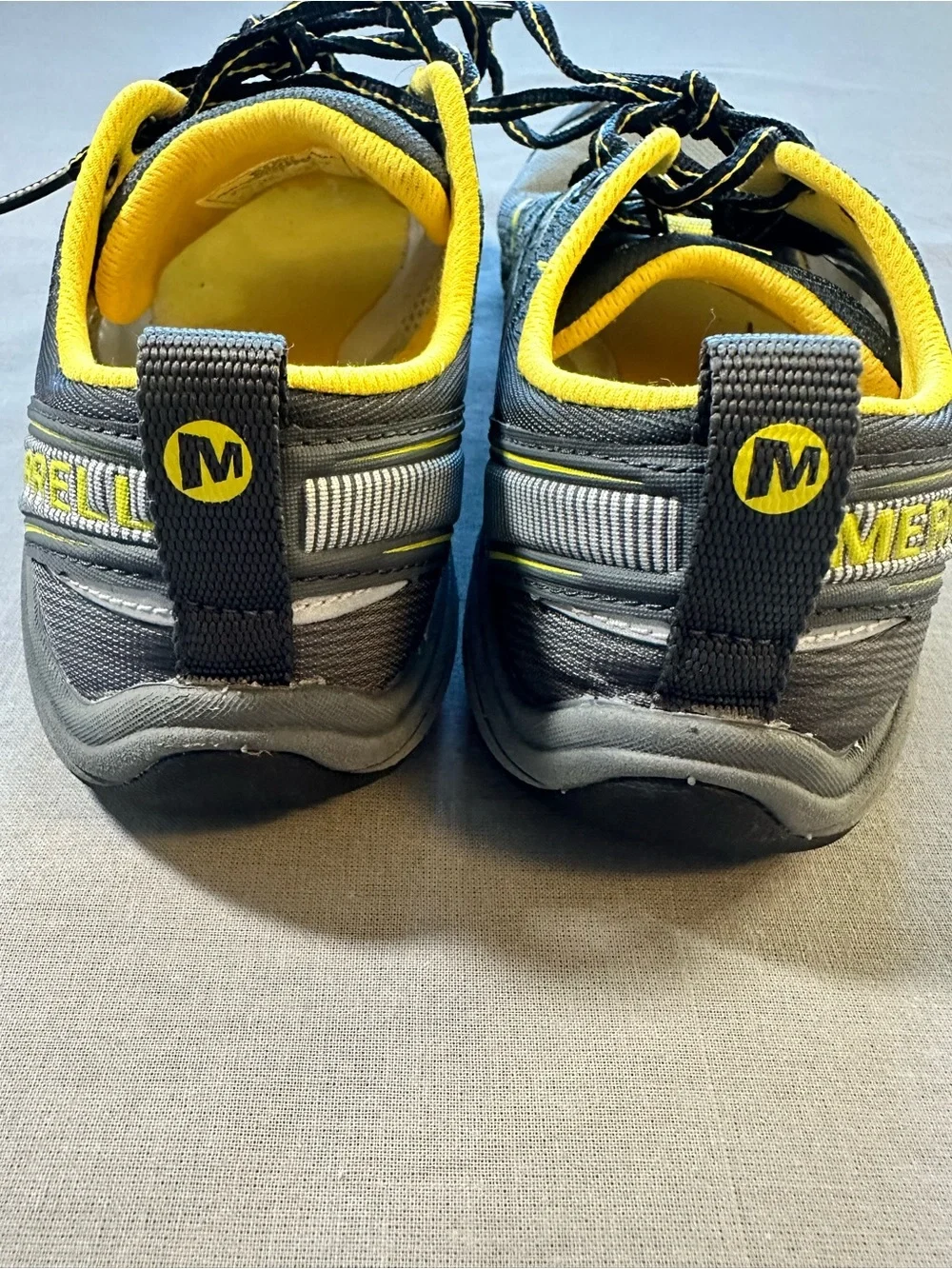 Merrell‎ Gray and Yellow Athletic Sneakers